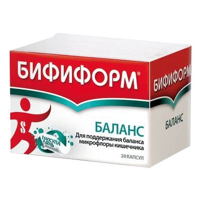 Бифиформ Баланс, 375 мг, капсулы, 20 шт.