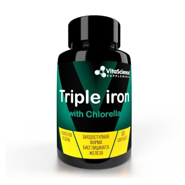 фото упаковки Vitascience Тройное железо с хлореллой