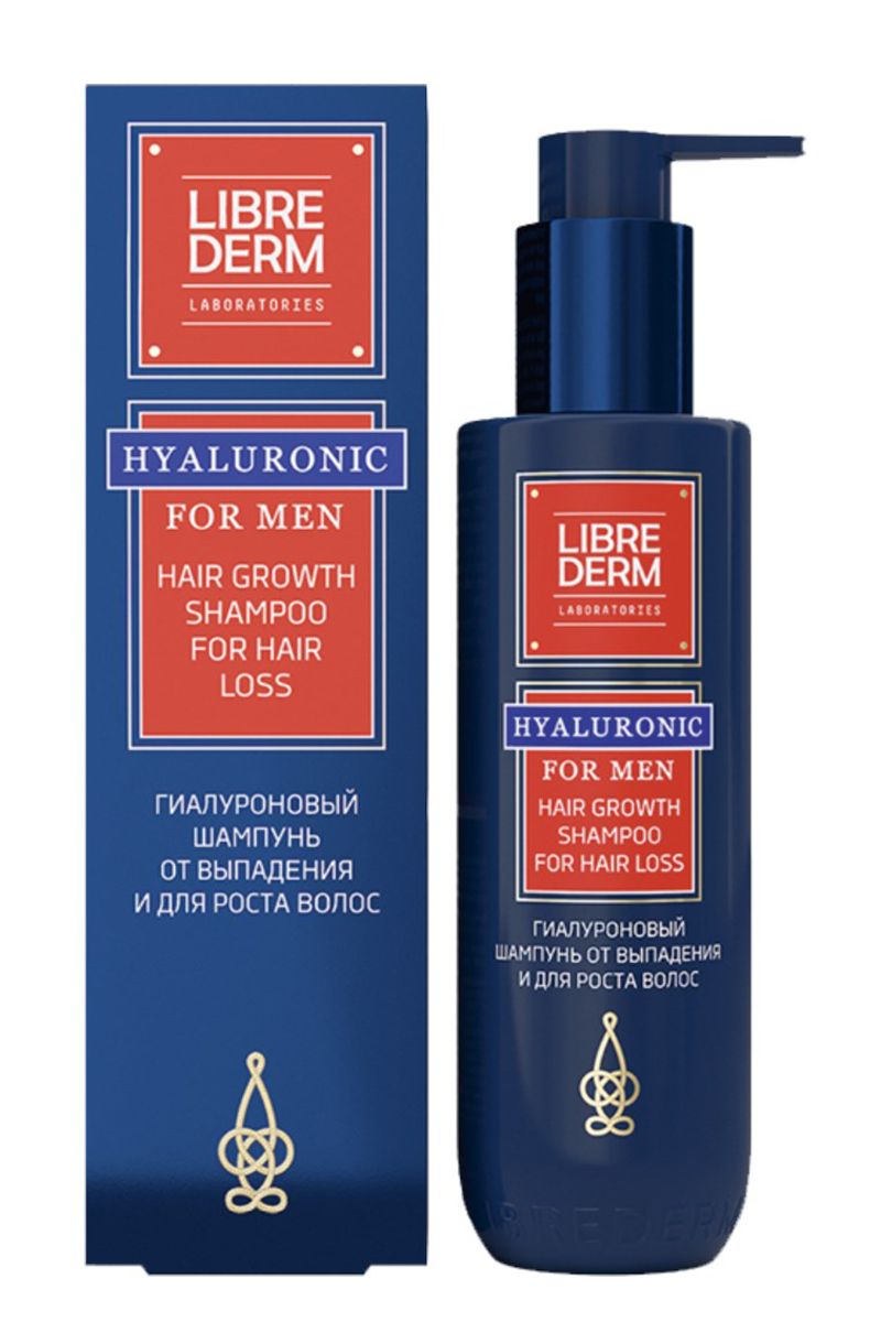 фото упаковки Librederm For men гиалуроновый шампунь от выпадения волос