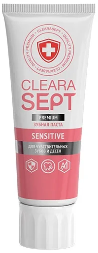фото упаковки ClearaSept Sensitive Зубная паста для чувствительных зубов и десен