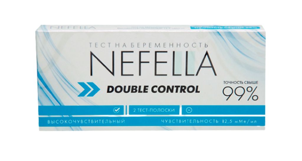 фото упаковки Nefella Double Control Тест на беременность высокочувствительный