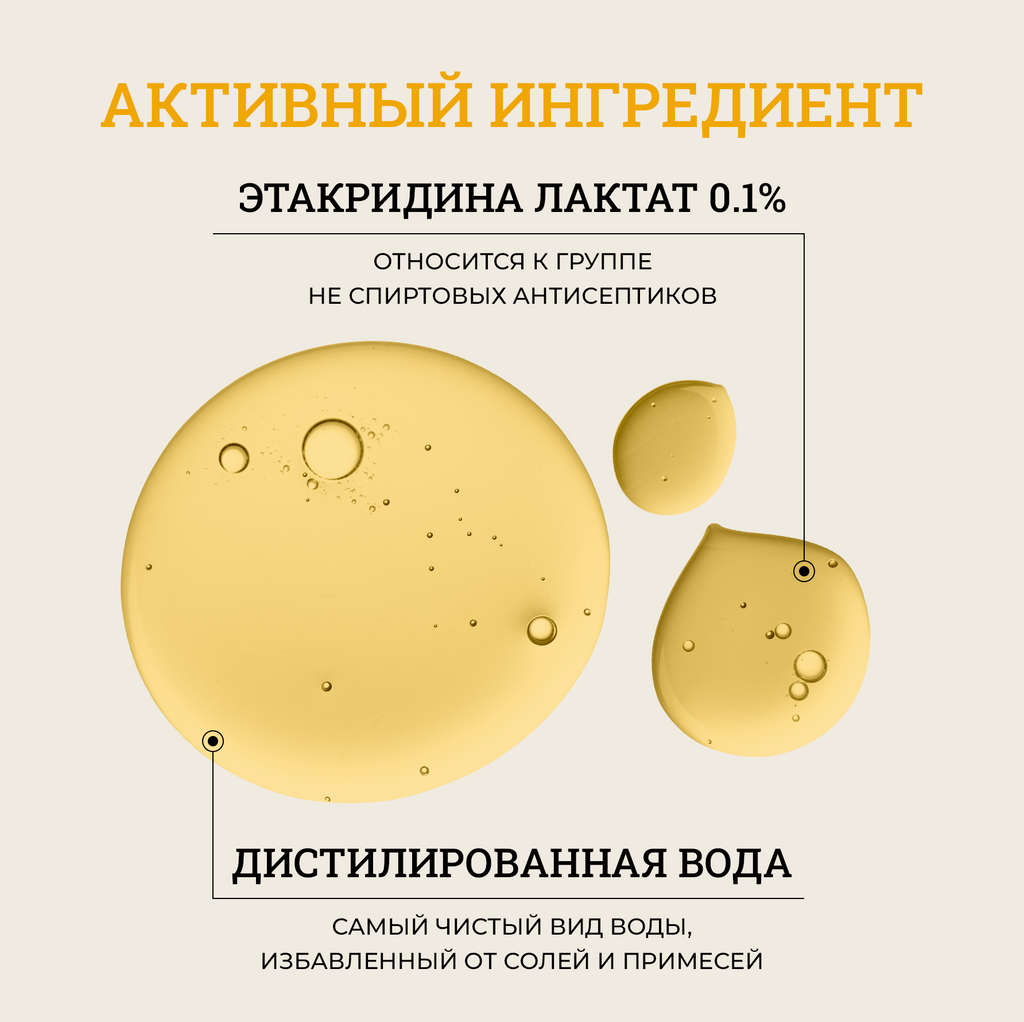 Риванол раствор для ухода за кожей, 0.1%, жидкость, 100 мл, 1 шт.