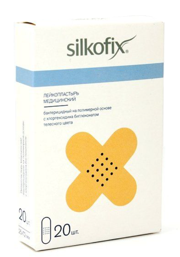 фото упаковки Silkofix Пластырь бактерицидный с хлоргексидином