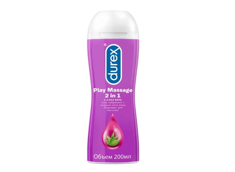фото упаковки Гель-смазка Durex Play Massage 2in1, гель, с алоэ вера, 200 мл, 1 шт. фото упаковки Гель-смазка Durex Play Massage 2in1