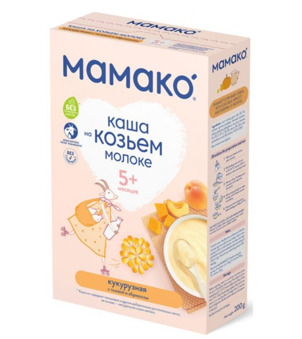 фото упаковки Мамако Каша кукурузная на козьем молоке