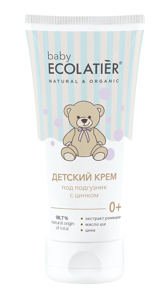 Ecolatier baby Детский крем под подгузник с цинком, 0+, крем, 100 мл, 1 шт.