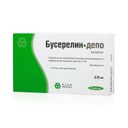 Бусерелин-депо, 3.75 мг, лиофилизат для приготовления суспензии для внутримышечного введения пролонгированного действия, 1 шт.