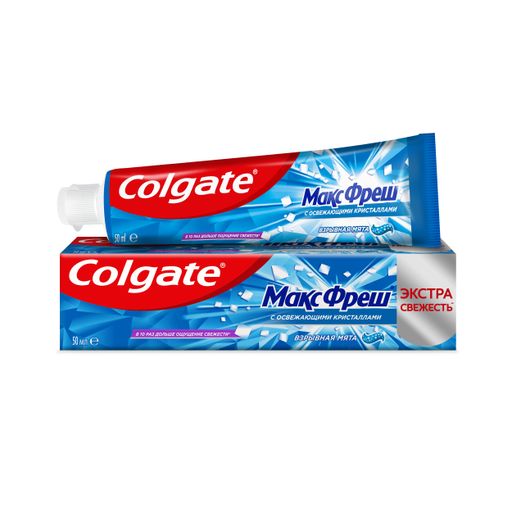 Colgate Макс Фреш Взрывная мята зубная паста, паста зубная, 50 мл, 1 шт.