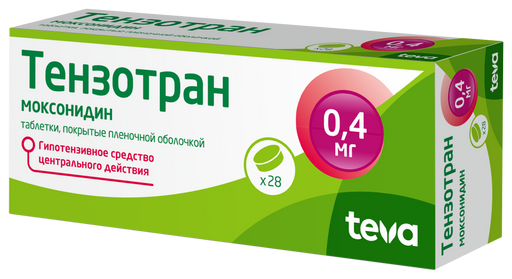 Тензотран, 0.4 мг, таблетки, покрытые пленочной оболочкой, 28 шт.
