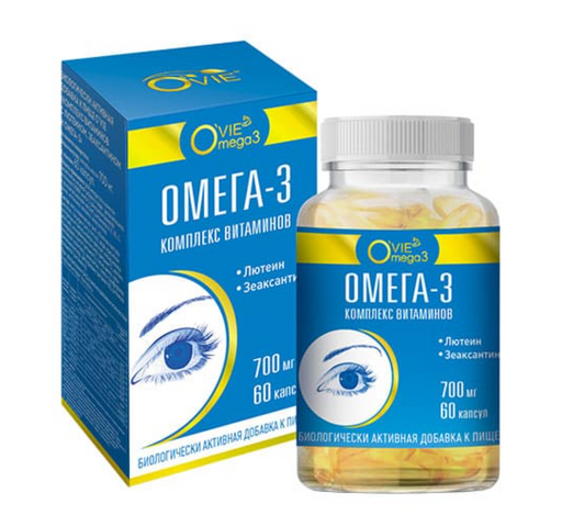 Ovie Омега-3 35% с лютеином и зеаксантином, для детей с 7 лет и взрослых, капсулы, 60 шт.