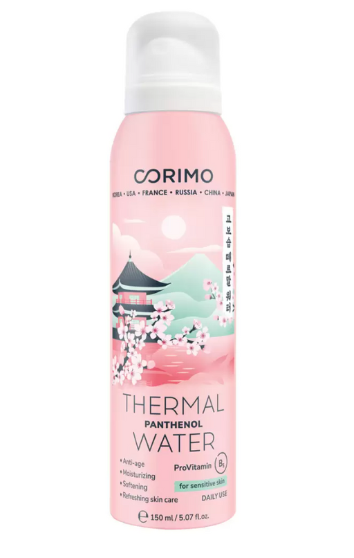 Corimo Термальная вода для лица, термальная вода, пантенол, 150 мл, 1 шт.