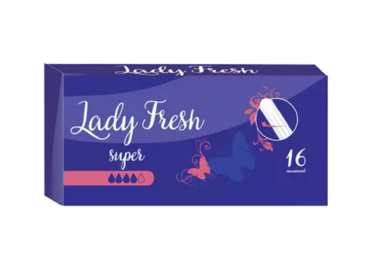 Lady Fresh Тампоны, 3 капли, тампоны женские гигиенические, супер, 16 шт.