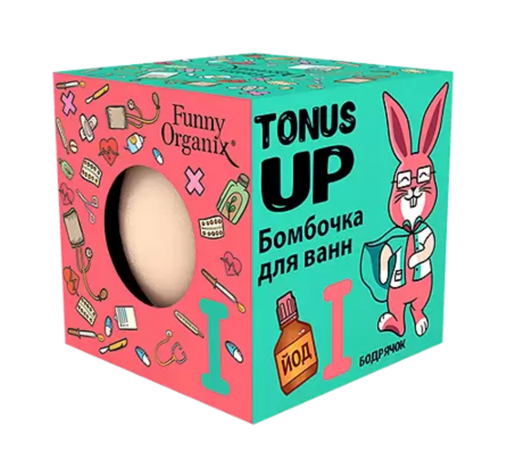 Funny Organix Tonus Up Бомбочка для ванн, 140 г, 1 шт.